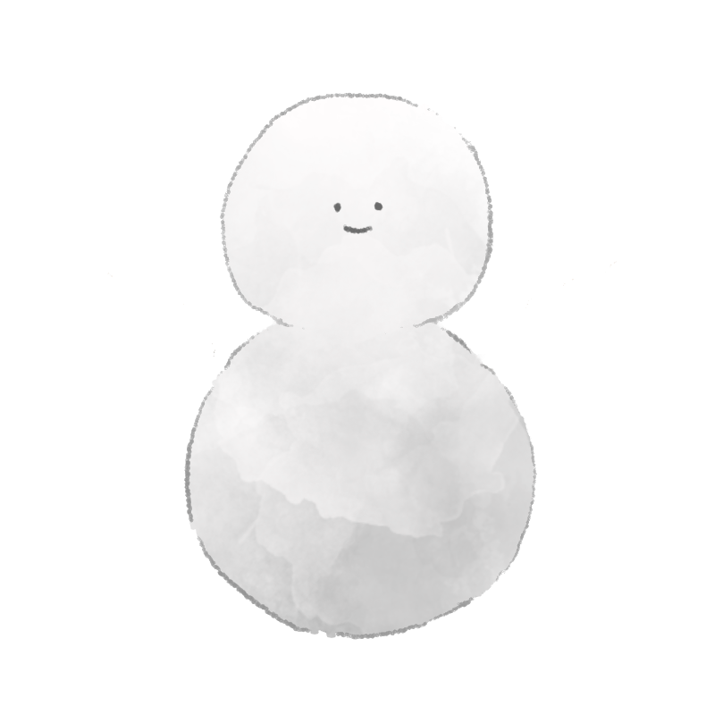 フリー画像 シンプル雪だるま くま趣味